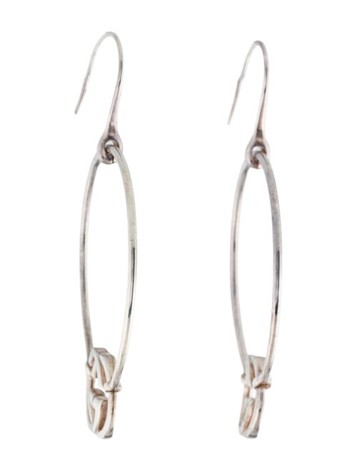 Gucci Britt Interlocking G Logo Hoop Earrings