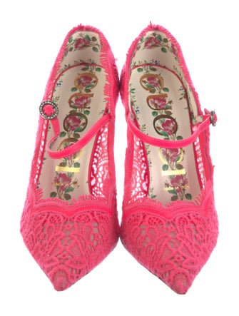 Gucci Lace Lace Pattern Pumps