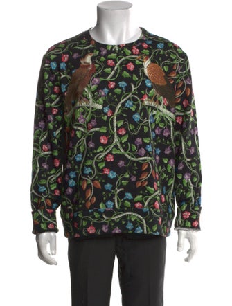 Gucci Floral Print Crew Neck Sweatshirt