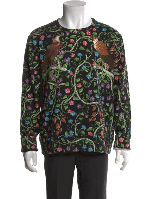 Gucci Floral Print Crew Neck Sweatshirt