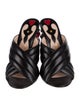 Gucci Kingsnake Leather Slingback Sandals