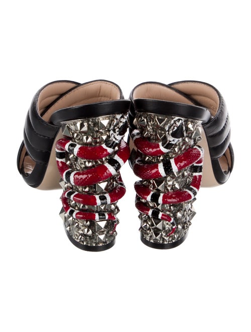 Gucci Kingsnake Leather Slingback Sandals