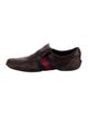 Gucci Web Accent Leather Loafers