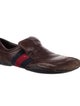 Gucci Web Accent Leather Loafers