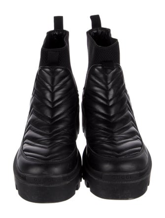 Gucci Double G Logo Leather Chelsea Boots