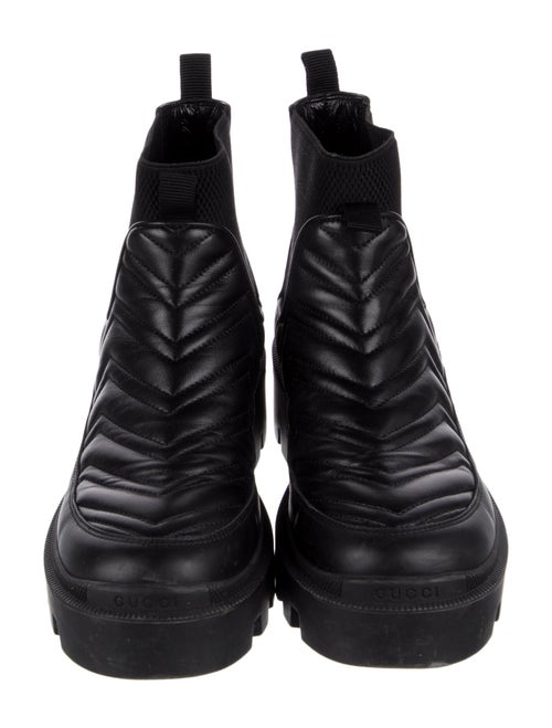 Gucci Double G Logo Leather Chelsea Boots