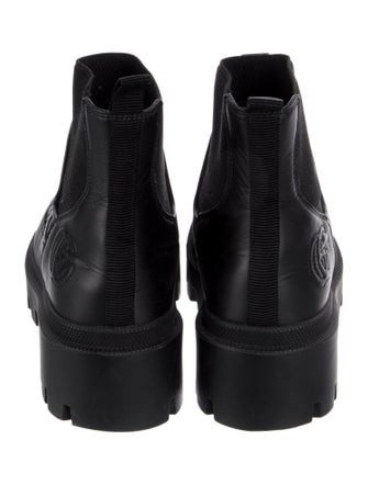 Gucci Double G Logo Leather Chelsea Boots