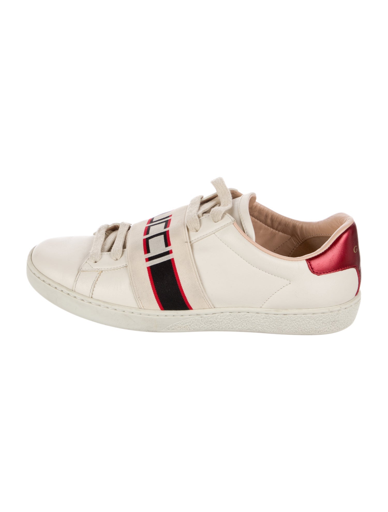 Gucci Sylvie Web Accent Leather Sneakers