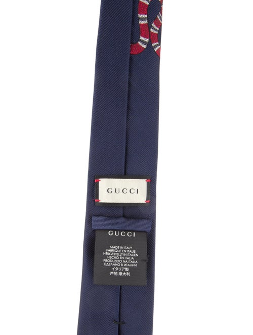Gucci Kingsnake Under Knot Silk Tie