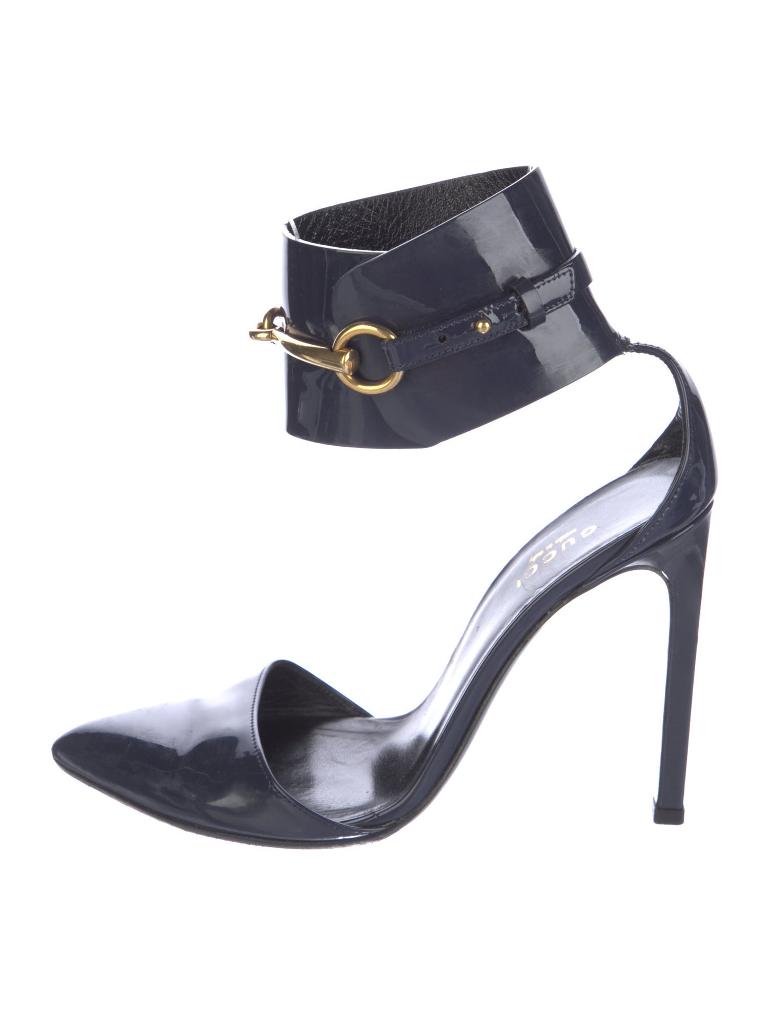 Gucci Horsebit Accent Patent Leather Pumps