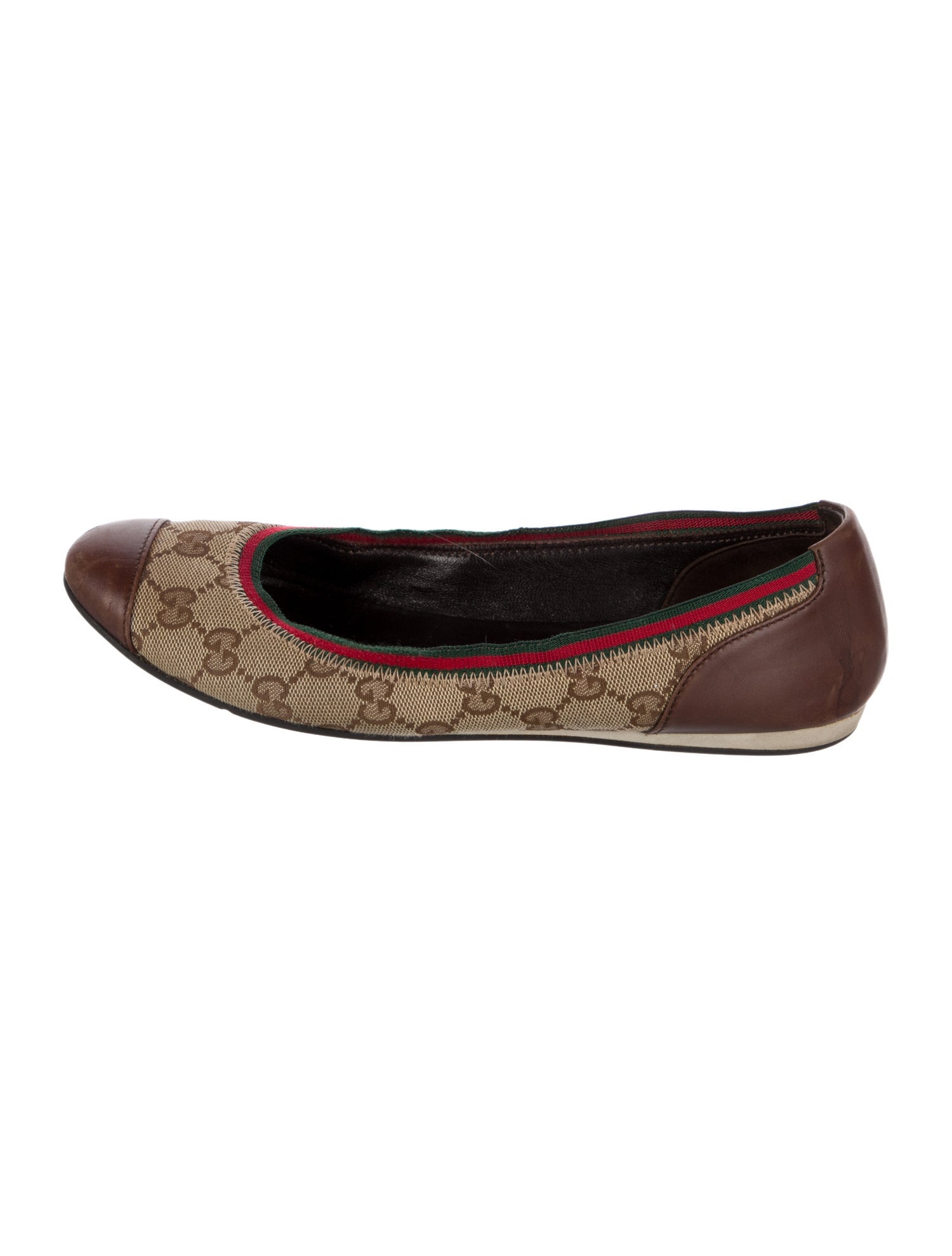 Gucci GG Canvas Canvas Ballet Flats