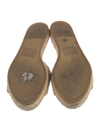 Gucci Double G Logo Straw Espadrilles