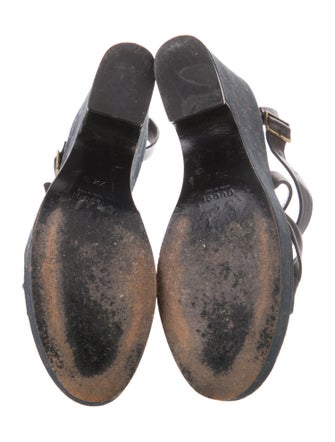 Gucci GG Canvas Leather Espadrilles