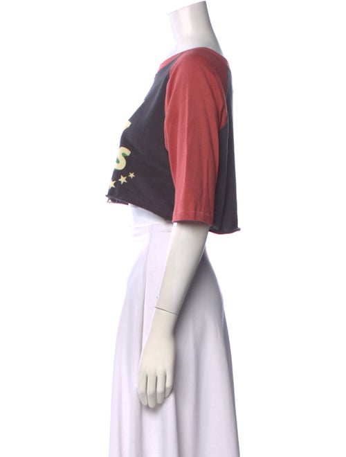 Gucci Graphic Print Scoop Neck Crop Top