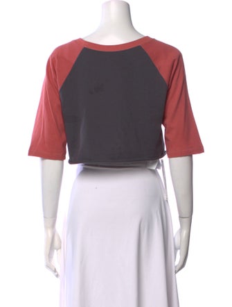 Gucci Graphic Print Scoop Neck Crop Top