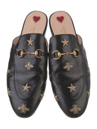 Gucci Horsebit Accent Leather Mules