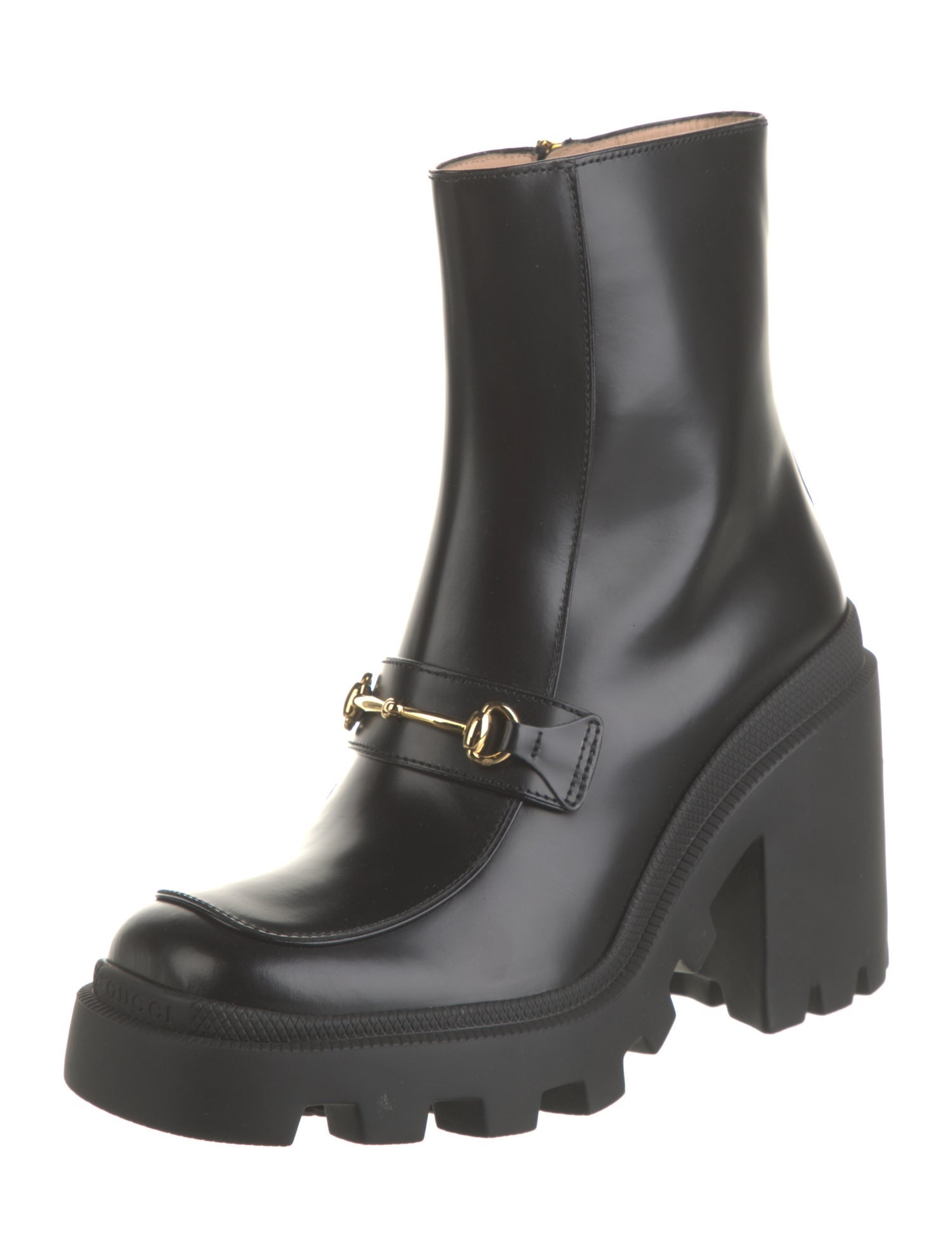 Gucci Horsebit Accent Leather Boots w/ Tags