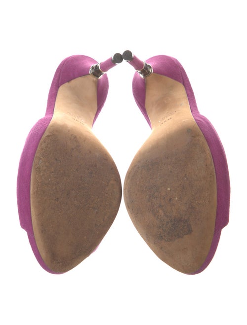 Gucci Bamboo Accent Suede Slides