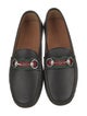 Gucci Web Accent Leather Loafers