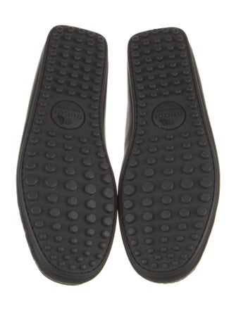 Gucci Web Accent Leather Loafers