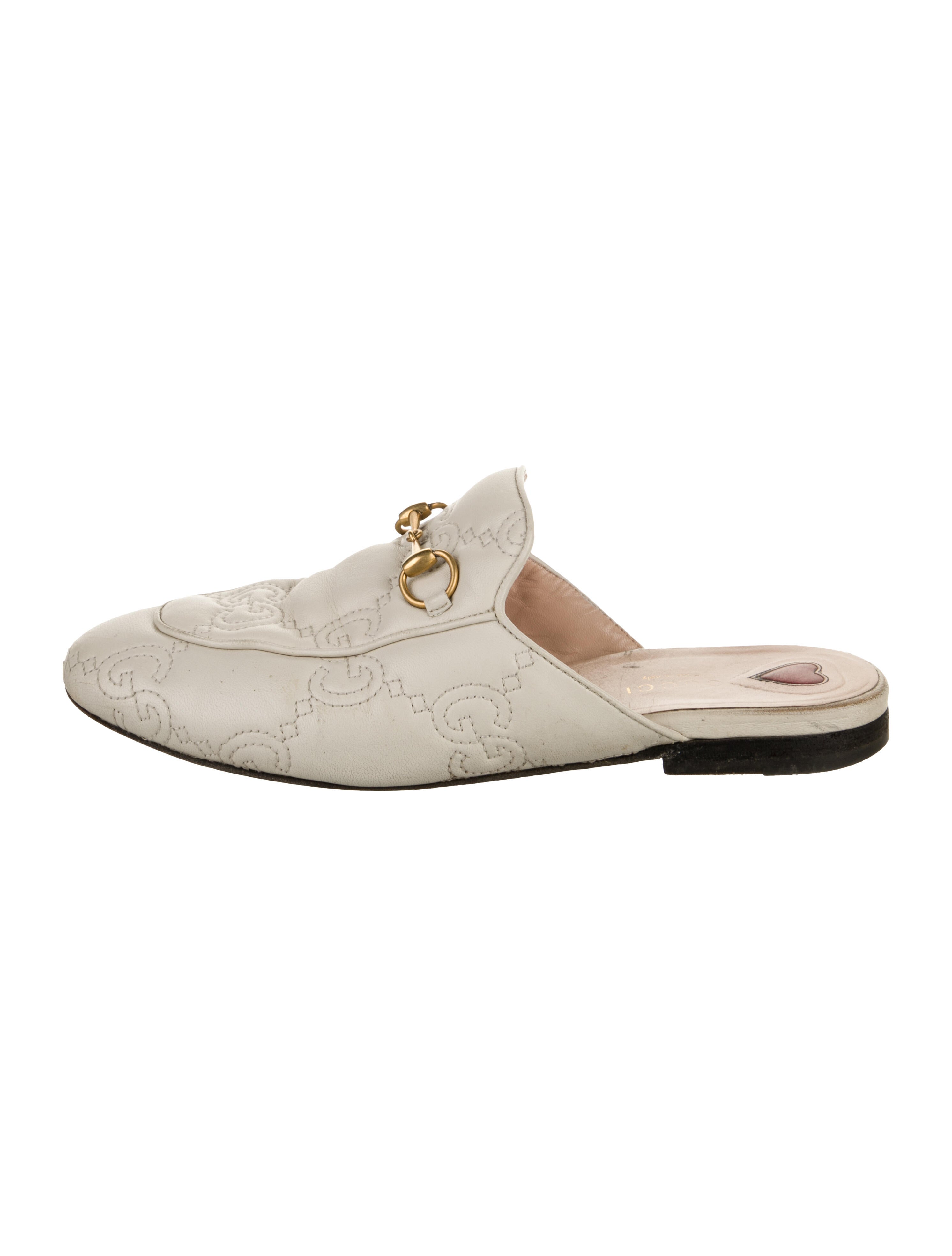 Gucci GG Logo Leather Mules
