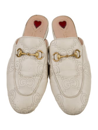 Gucci GG Logo Leather Mules