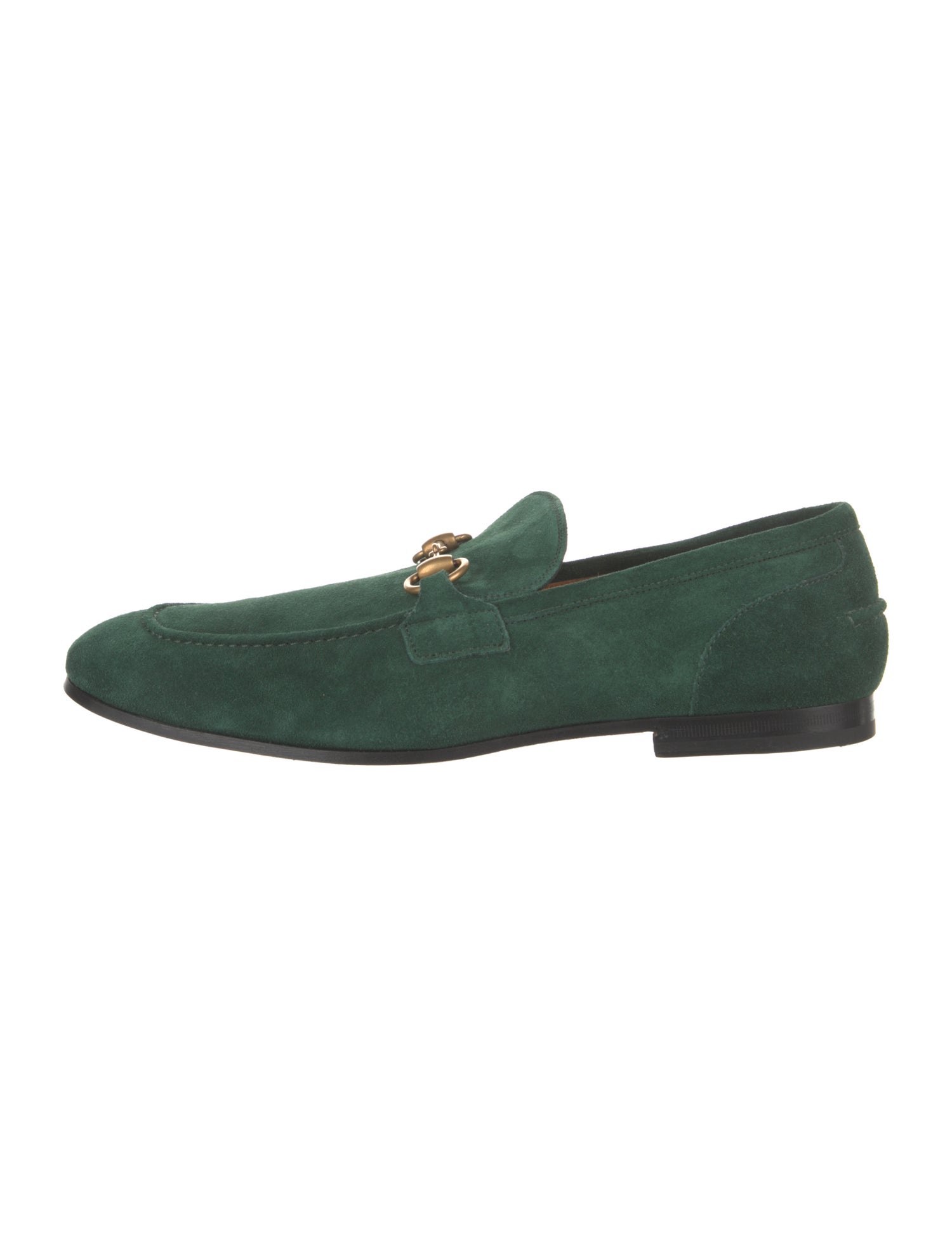 Gucci Horsebit Accent Suede Loafers