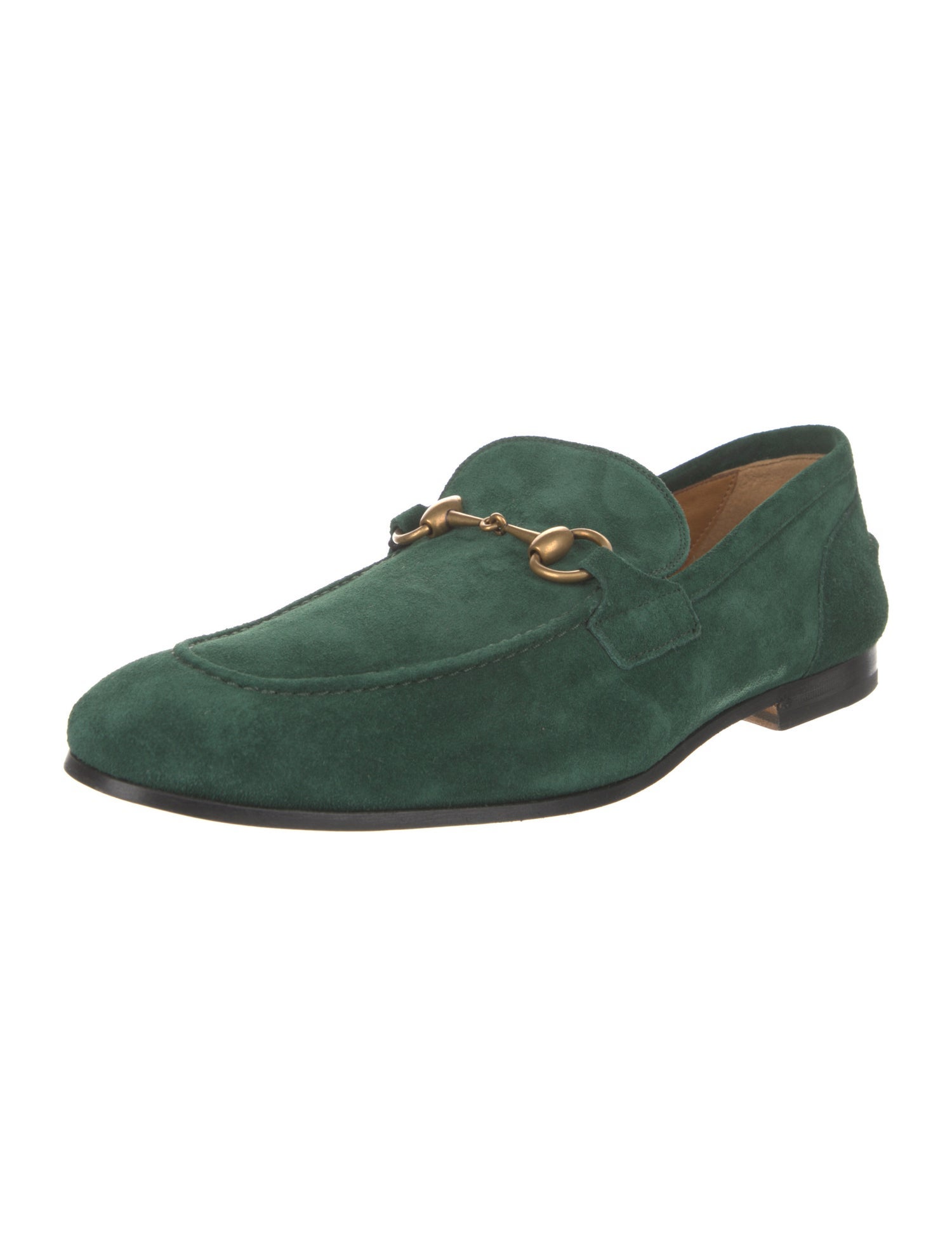 Gucci Horsebit Accent Suede Loafers