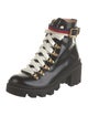 Gucci Sylvie Web Accent Leather Combat Boots