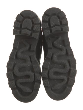 Gucci Sylvie Web Accent Leather Combat Boots