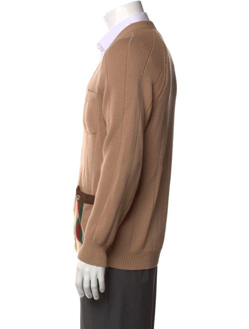 Gucci Web Accent V-Neck Cardigan