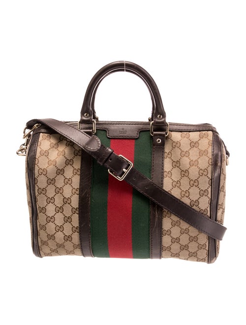 Gucci GG Canvas Web Boston