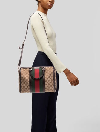 Gucci GG Canvas Web Boston