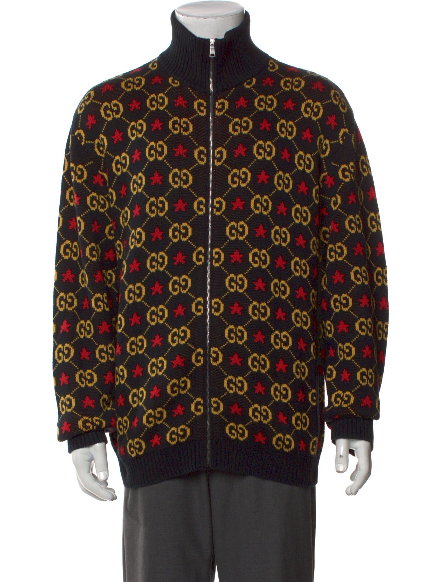 Gucci GG Logo Turtleneck Cardigan