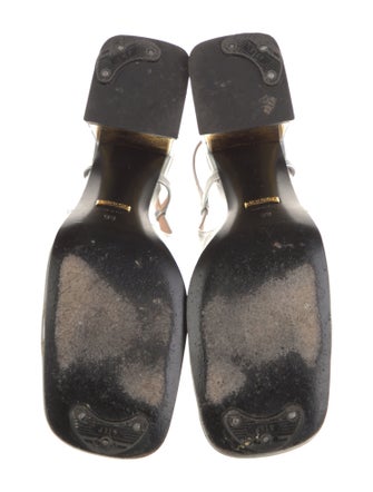 Gucci Horsebit Accent Leather Slingback Pumps