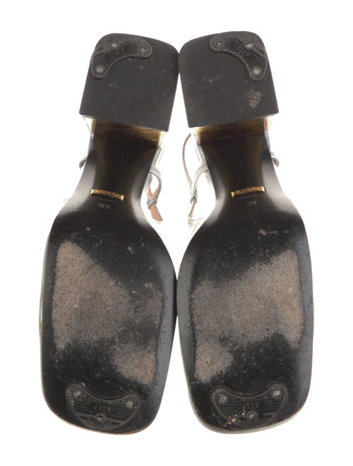 Gucci Horsebit Accent Leather Slingback Pumps
