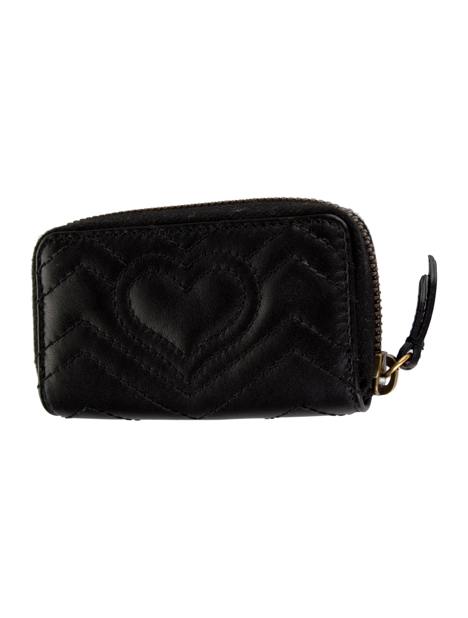 Gucci GG Marmont Leather Zip-Up Key Pouch