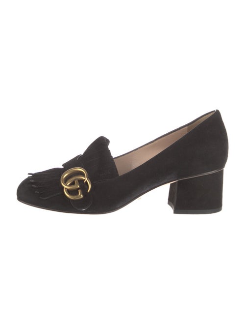 Gucci Double G Logo Suede Pumps