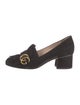 Gucci Double G Logo Suede Pumps