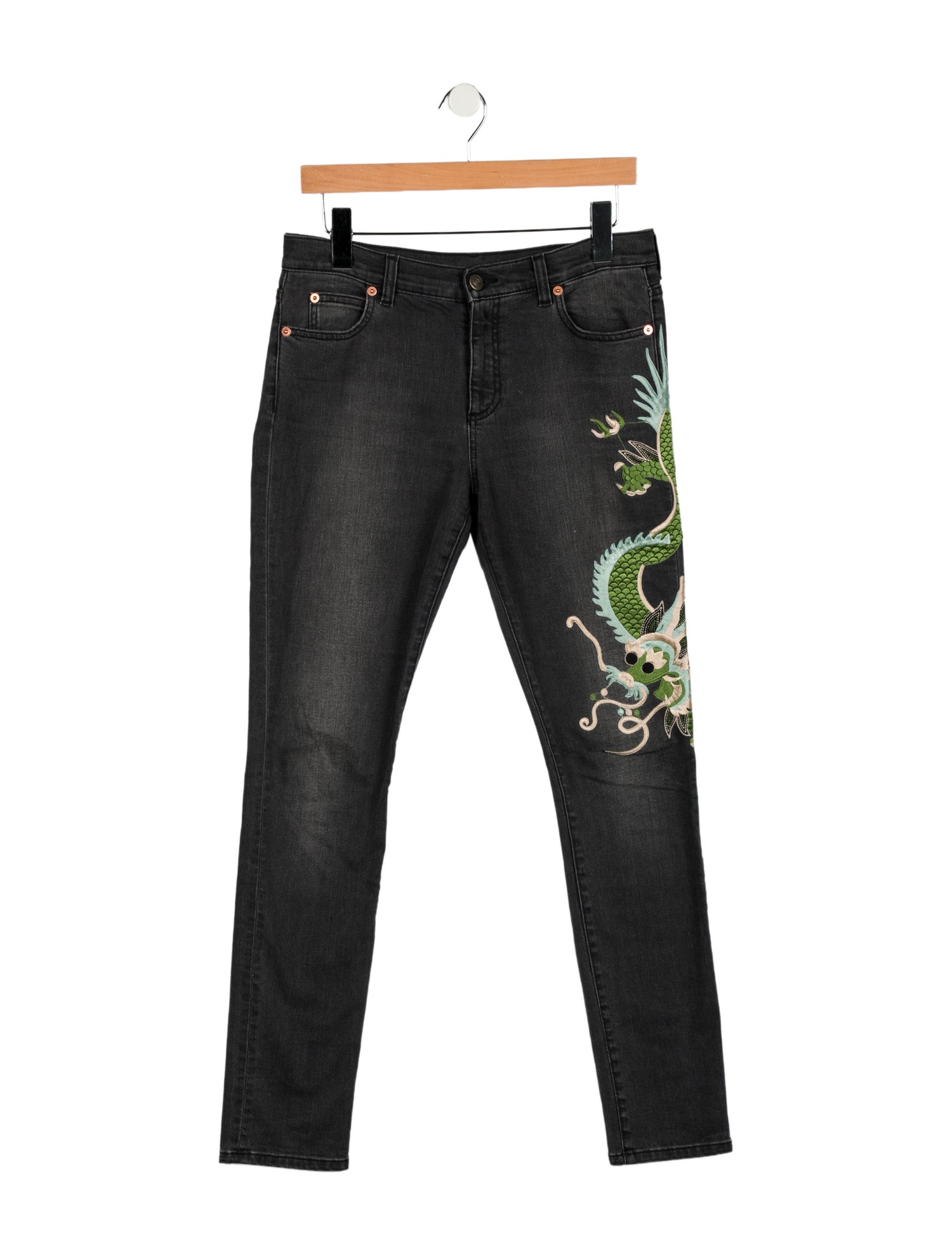 Gucci Mid-Rise Straight Leg Jeans