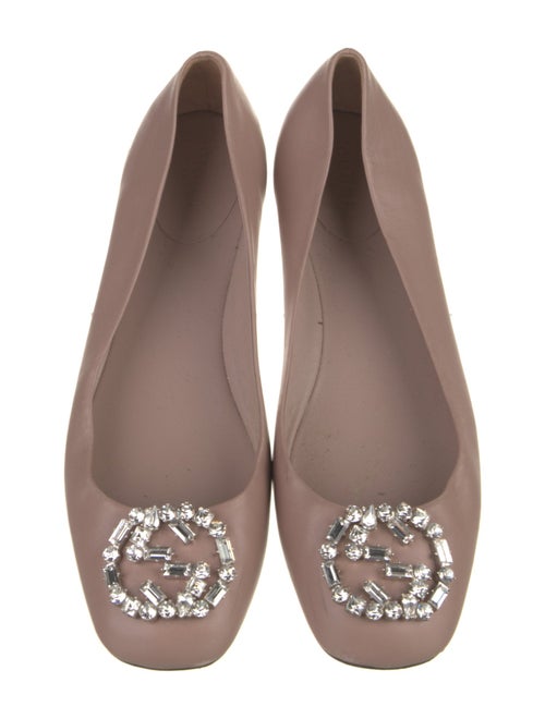Gucci Interlocking G Logo Leather Flats