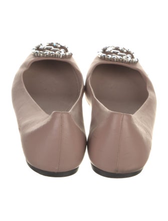 Gucci Interlocking G Logo Leather Flats