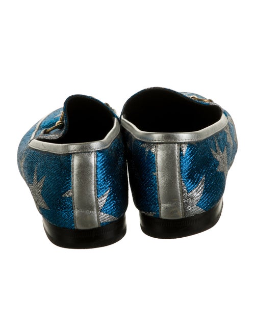 Gucci Printed Leather Trim Embellishment Loafers