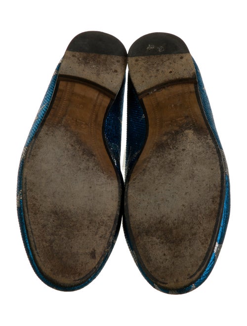 Gucci Printed Leather Trim Embellishment Loafers
