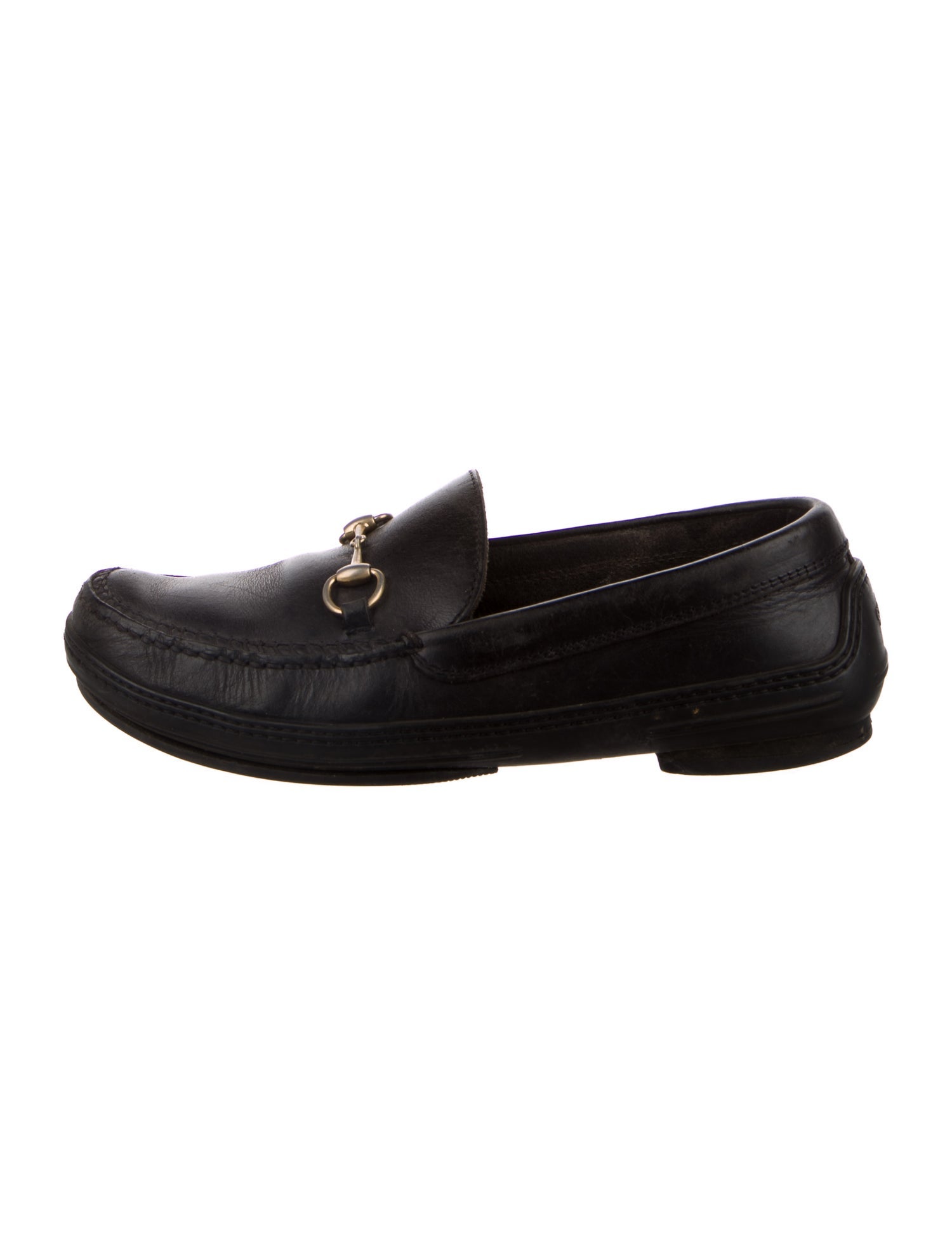 Gucci Horsebit Accent Leather Loafers