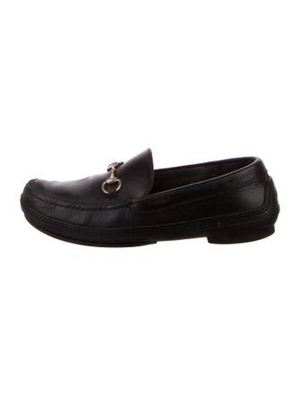 Gucci Horsebit Accent Leather Loafers