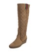 Gucci Web Accent Suede Riding Boots
