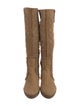 Gucci Web Accent Suede Riding Boots