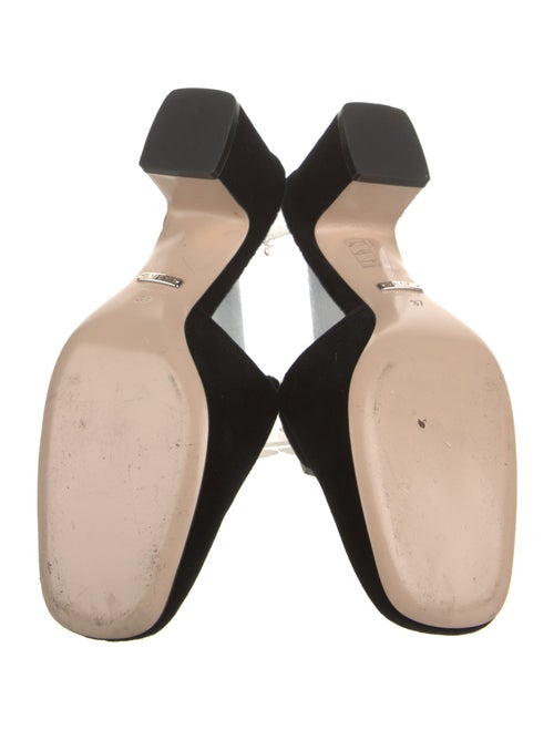 Gucci Velvet Crystal Embellishments Mules
