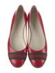 Gucci Web Accent Leather Ballet Flats